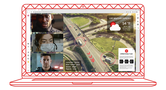 Eyeson stream with participants & live data Eyeson stream with participants & live data