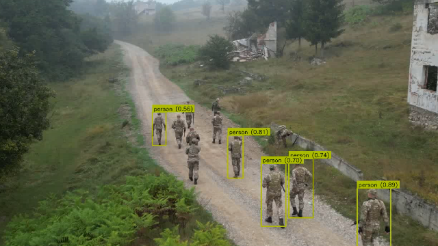 pov of drone analysed by an ai