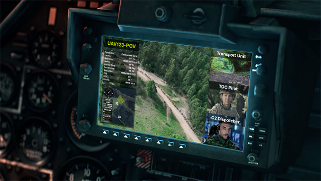 eyeson layout on a truck monitor